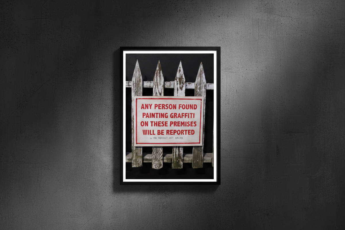 Banksy Art Dealer - Portrait Frame